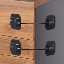 Baby Proofing, Refrigerator lock, Baby Safety Locks for Cabinets, Cabinet Locks for Babies, No Drilling Child Safety Cabinet Locks for Latching to Drawer Door Fridge Oven Toilet Seat White