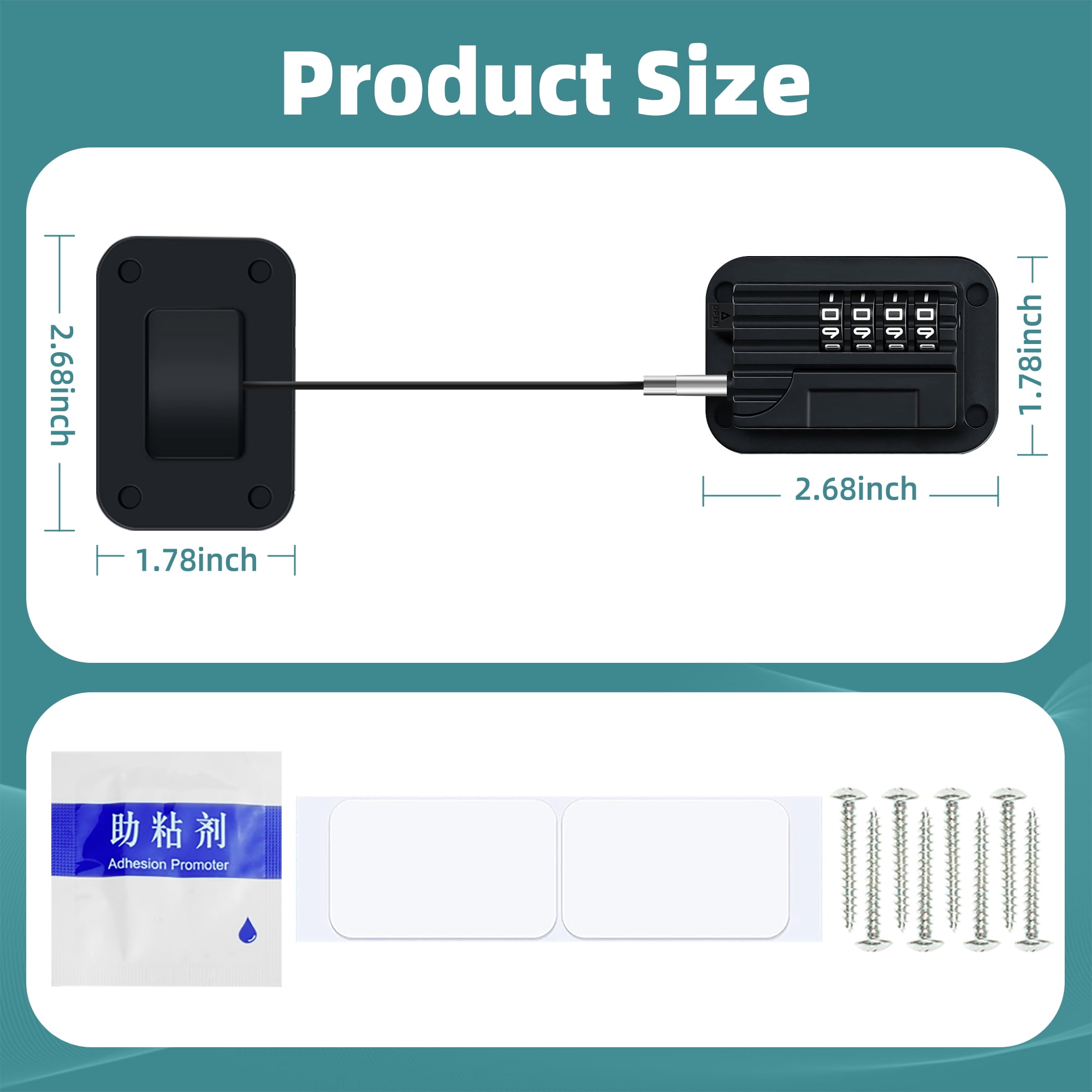 Baby Proofing, Refrigerator lock, Baby Safety Locks for Cabinets, Cabinet Locks for Babies, No Drilling Child Safety Cabinet Locks for Latching to Drawer Door Fridge Oven Toilet Seat White 2 Baby Proofing, Refrigerator lock, Baby Safety Locks for Cabinets, Cabinet Locks for Babies, No Drilling Child Safety Cabinet Locks for Latching to Drawer Door Fridge Oven Toilet Seat White - Image 2