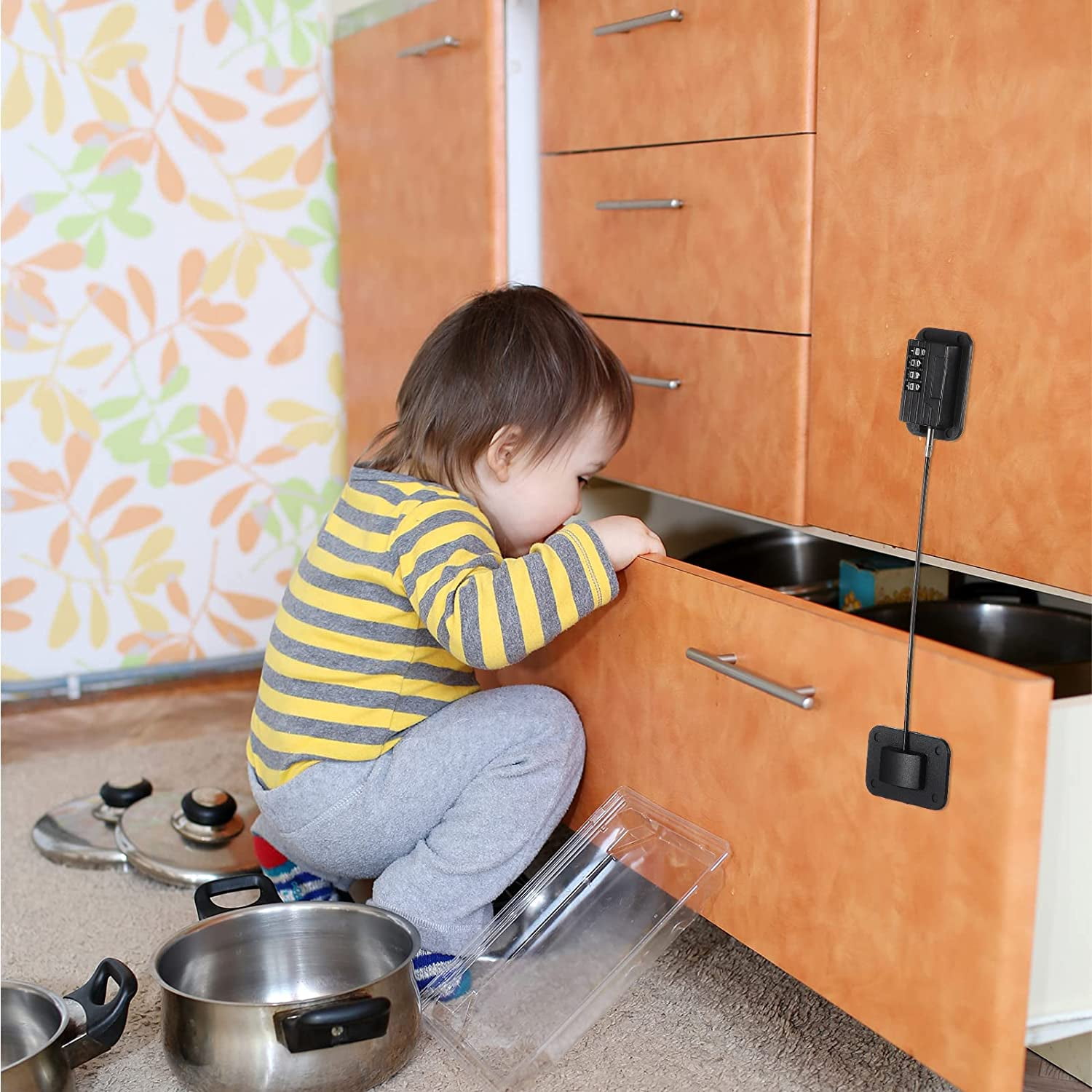 Baby Proofing, Refrigerator lock, Baby Safety Locks for Cabinets, Cabinet Locks for Babies, No Drilling Child Safety Cabinet Locks for Latching to Drawer Door Fridge Oven Toilet Seat White 6 Baby Proofing, Refrigerator lock, Baby Safety Locks for Cabinets, Cabinet Locks for Babies, No Drilling Child Safety Cabinet Locks for Latching to Drawer Door Fridge Oven Toilet Seat White - Image 6
