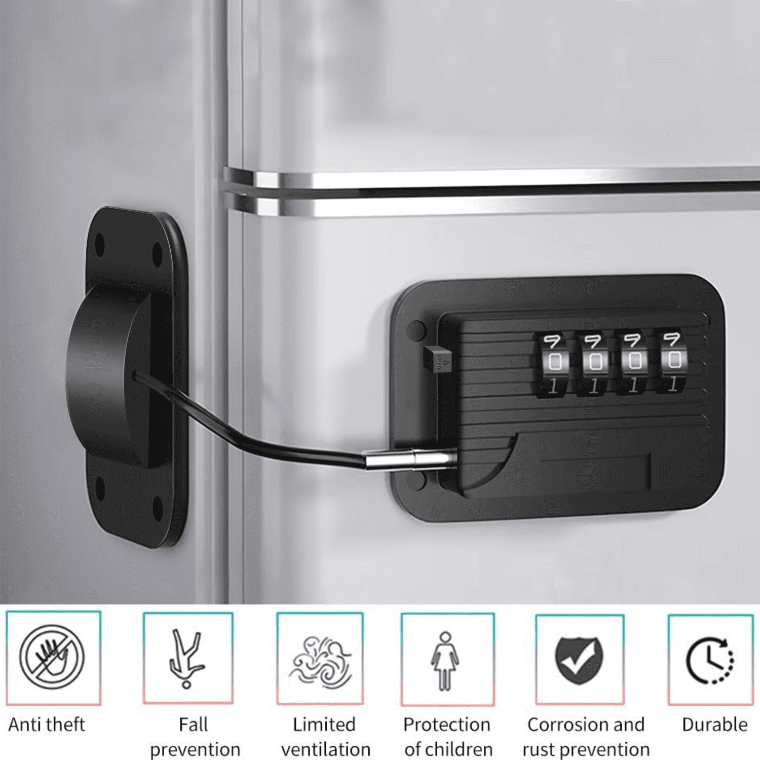 Baby Proofing, Refrigerator lock, Baby Safety Locks for Cabinets, Cabinet Locks for Babies, No Drilling Child Safety Cabinet Locks for Latching to Drawer Door Fridge Oven Toilet Seat White 10 Baby Proofing, Refrigerator lock, Baby Safety Locks for Cabinets, Cabinet Locks for Babies, No Drilling Child Safety Cabinet Locks for Latching to Drawer Door Fridge Oven Toilet Seat White - Image 10