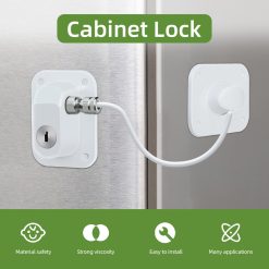 Baby Proofing, Refrigerator lock, Baby Safety Locks for Cabinets, Cabinet Locks for Babies, No Drilling Child Safety Cabinet Locks for Latching to Drawer Door Fridge Oven Toilet Seat White 10 V1189 LWWAL 20260325 00118 202603282000 02