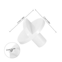 Alternative view of Appliance Temperature Knob Thermostat Control Knob Plastic White 1Pcs for Display Cabinet