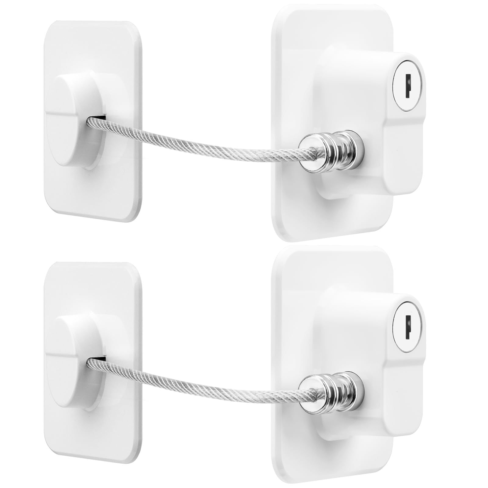 Locks for Refrigerator, 4 Pack Fridge Lock with Keys, Lock for a Fridge,White Refrigerator Lock(white) 1 Locks for Refrigerator, 4 Pack Fridge Lock with Keys, Lock for a Fridge,White Refrigerator Lock(white)