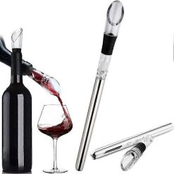 2-pack Wine Cooler Wine Bottle Cooler Stainless Steel Wine Chiller Wine Decanter with Wine Aerator 8 V1237 ZY 203 3116 202602050956 03
