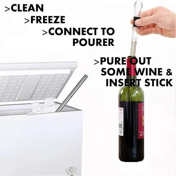 2-pack Wine Cooler Wine Bottle Cooler Stainless Steel Wine Chiller Wine Decanter with Wine Aerator 5 2-pack Wine Cooler Wine Bottle Cooler Stainless Steel Wine Chiller Wine Decanter with Wine Aerator - Image 5