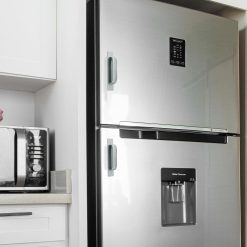 Homakover 1 Pair Refrigerator Door Handle with Adhesive Tape, Replacement Fridge Pull Handle for Fridge, Microwave ovens, dishwashers, Washing Machines, dryers, Metal Garage Door (Grey, 5.9Inch)