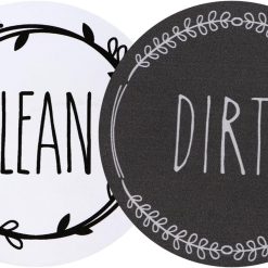 Dishwasher Magnet Clean Dirty Sign Farmhouse Dirty Clean Dish Washer Magnet Double Sided Universal Indicator with Magnetic for Kitchen Refrigerator