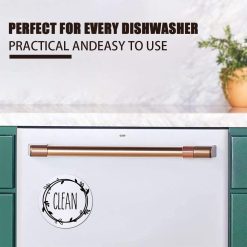 Alternative view of Dishwasher Magnet Clean Dirty Sign Farmhouse Dirty Clean Dish Washer Magnet Double Sided Universal Indicator with Magnetic for Kitchen Refrigerator
