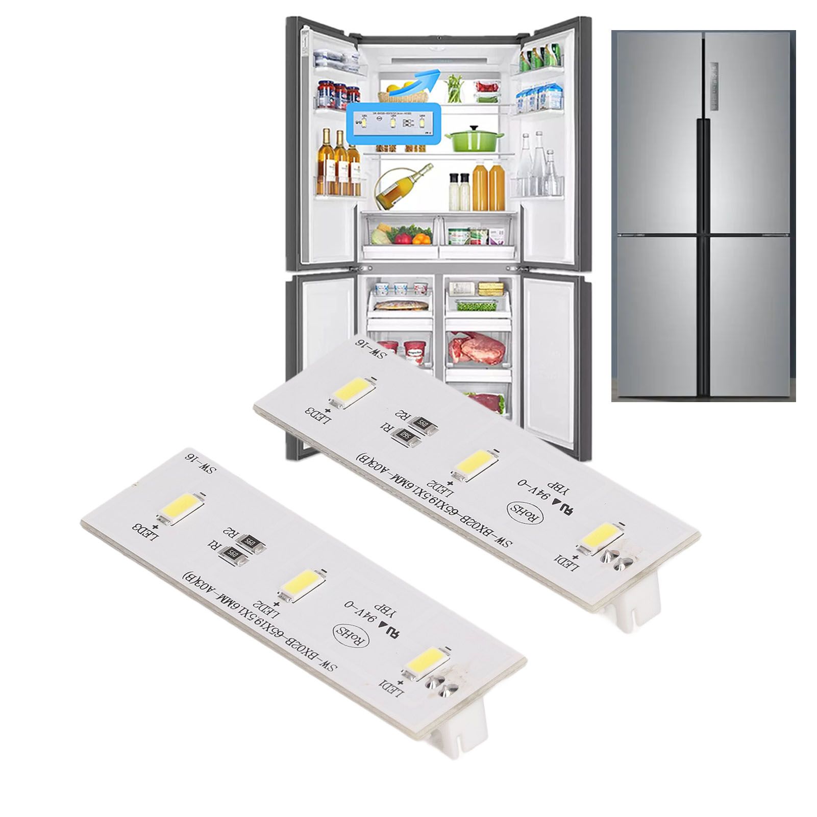 2Pcs Refrigerator LED Light Strip Bar Replacement Freezer Refrigerator Light Strip Bar Repair Part for SW BX02B DC 12V 11 2Pcs Refrigerator LED Light Strip Bar Replacement Freezer Refrigerator Light Strip Bar Repair Part for SW BX02B DC 12V - Image 11