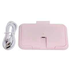 USB Wet Wipe Heater Constant Temperature Portable Baby Wipes Warmer for Household Car Outdoor Pink