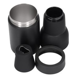 Alternative view of Vacuum Double Wall Stainless Steel Can Insulation and Cold Storage Tank with Bottle Opener Black