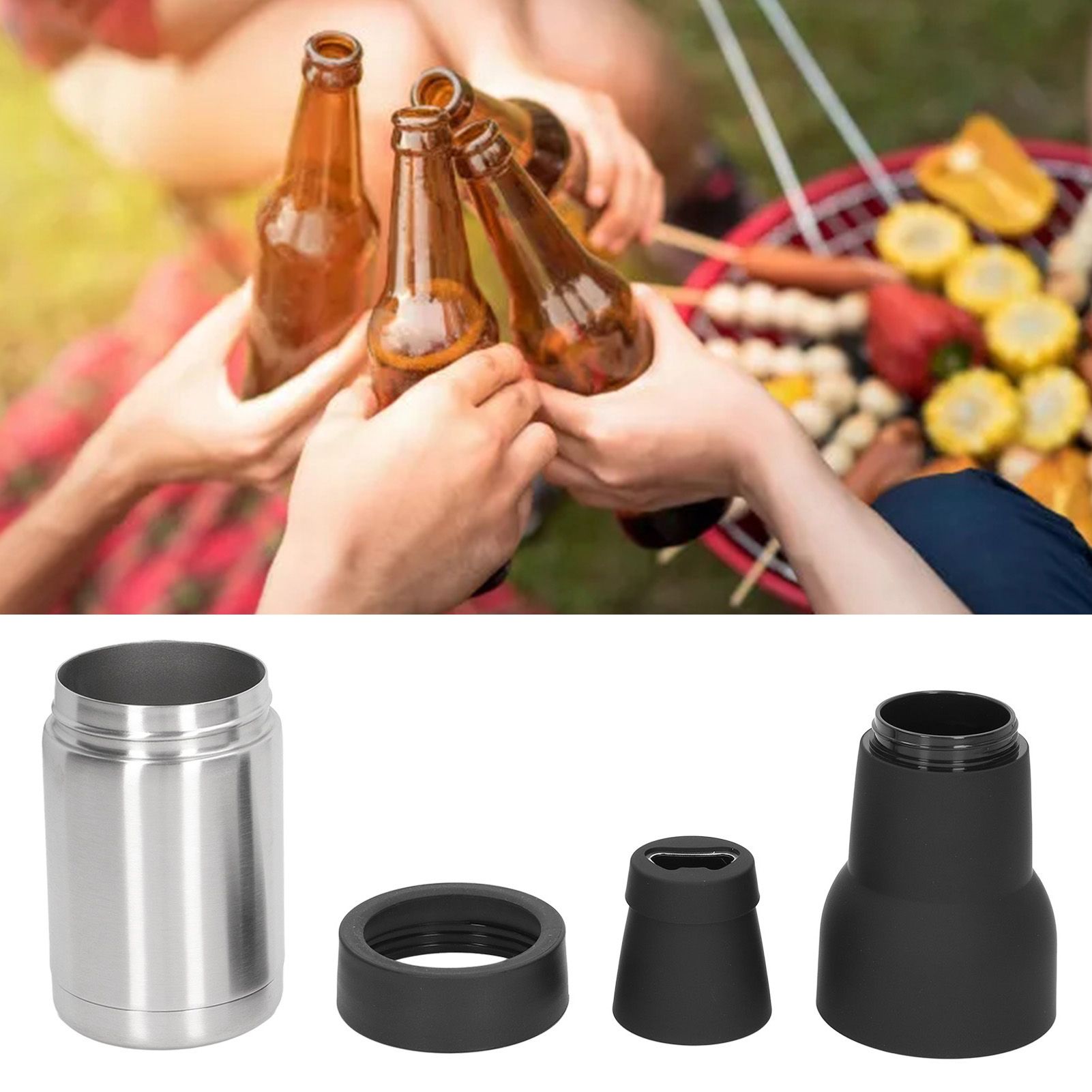 Vacuum Double Wall Stainless Steel Can Insulation and Cold Storage Tank with Bottle Opener Steel Color 11 Vacuum Double Wall Stainless Steel Can Insulation and Cold Storage Tank with Bottle Opener Steel Color - Image 11