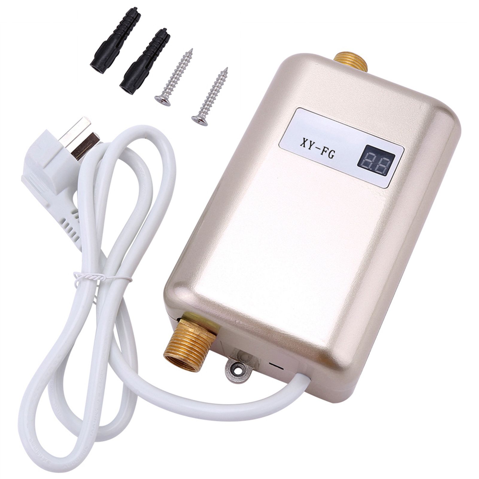 220V 3800W Mini Electric Tankless Instant Hot Water Heater Bathroom Kitchen Washing Golden 1 220V 3800W Mini Electric Tankless Instant Hot Water Heater Bathroom Kitchen Washing Golden