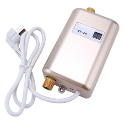 Alternative view of 220V 3800W Mini Electric Tankless Instant Hot Water Heater Bathroom Kitchen Washing Golden