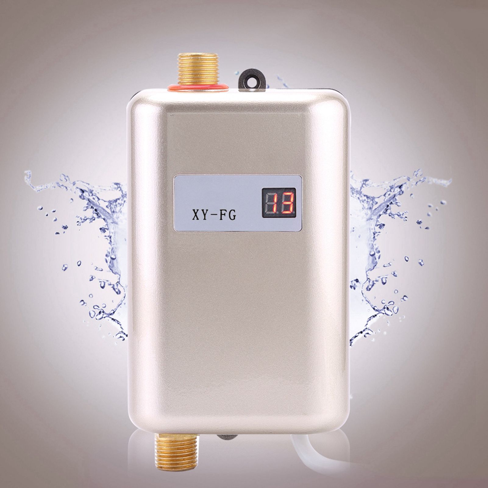 220V 3800W Mini Electric Tankless Instant Hot Water Heater Bathroom Kitchen Washing Golden 5 220V 3800W Mini Electric Tankless Instant Hot Water Heater Bathroom Kitchen Washing Golden - Image 5