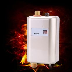 220V 3800W Mini Electric Tankless Instant Hot Water Heater Bathroom Kitchen Washing Golden 19 V1294 YM0722 JYA02273 01 05