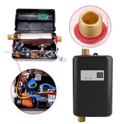 220V 3800W Mini Electric Tankless Instant Hot Water Heater Bathroom Kitchen Washing Black 17 V1294 YM0722 JYA02273 02 07
