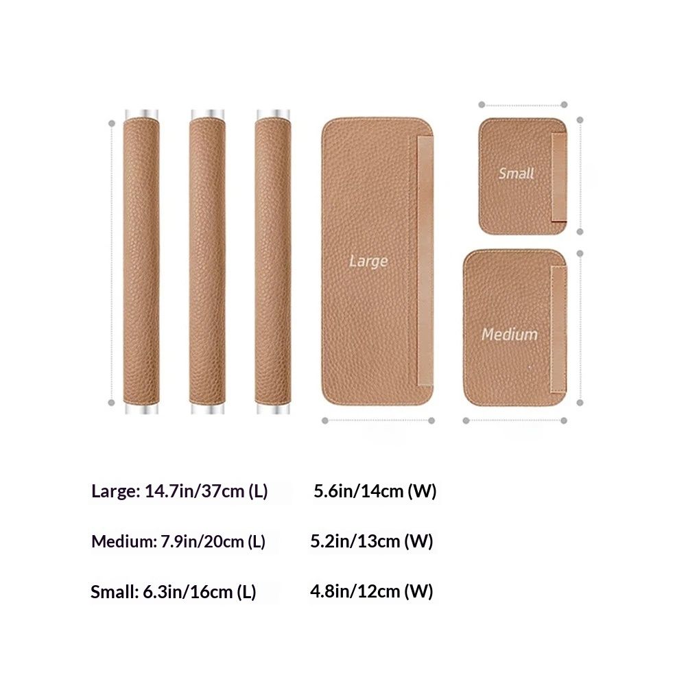 Refrigerator Door Handle Covers, 5PCS, Leather Kitchen Appliance Handle Covers Keep Your Fridge Microwave Oven Stove Dishwasher Clean,Trimmable and One Size Fits All (light brown) 5 Refrigerator Door Handle Covers, 5PCS, Leather Kitchen Appliance Handle Covers Keep Your Fridge Microwave Oven Stove Dishwasher Clean,Trimmable and One Size Fits All (light brown) - Image 5