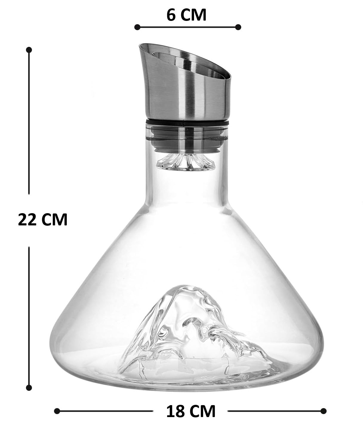 CARLA HOME Iceberg Wine Decanter with Aerator Filter and Lid 8 CARLA HOME Iceberg Wine Decanter with Aerator Filter and Lid - Image 8