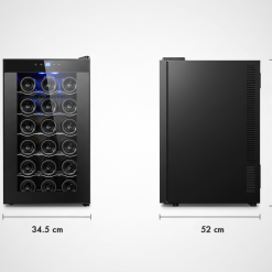 Alternative view of 18 Bottle Thermoelectric Wine Fridge, 130W, UV Protected Glass Door, Soft LED Illumination