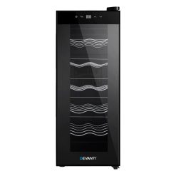 Devanti Wine Fridge Cooler 12 Bottles 10 WC 35C 12B BK 202502281900 02