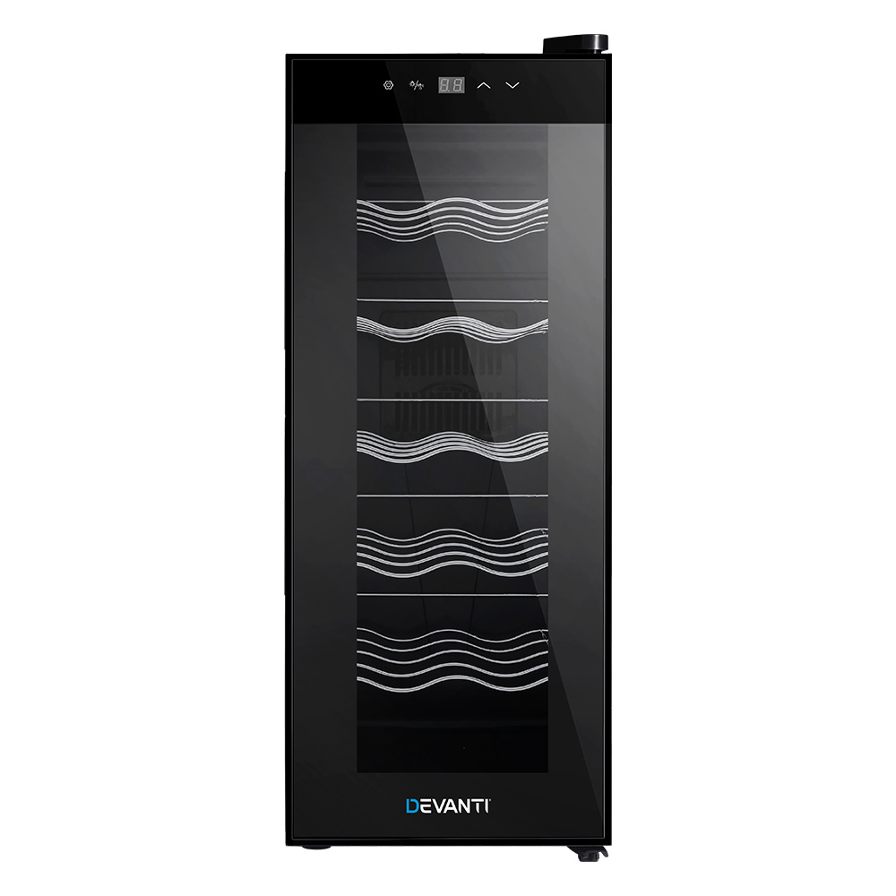 Devanti Wine Fridge Cooler 12 Bottles 3 Devanti Wine Fridge Cooler 12 Bottles - Image 3