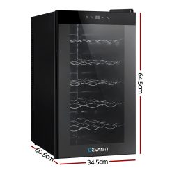 Alternative view of Devanti Wine Fridge Cooler 18 Bottles