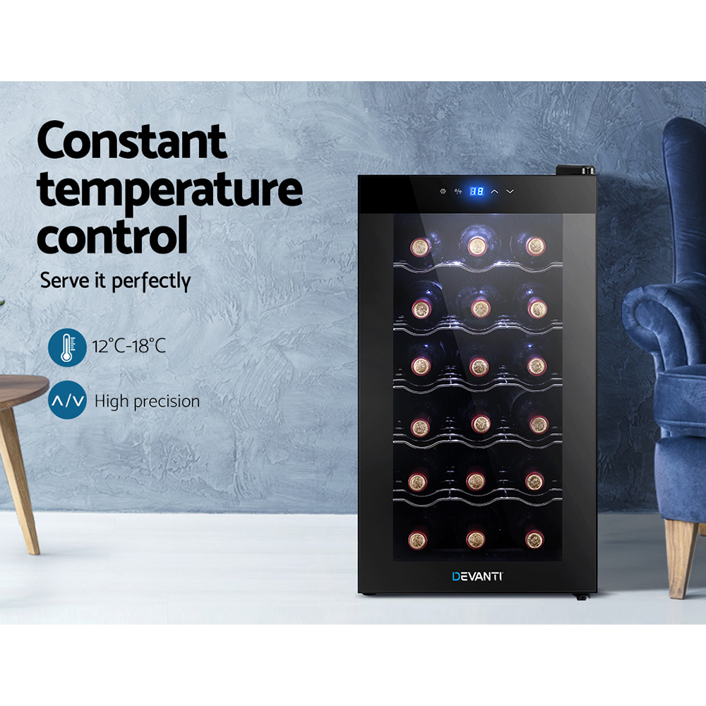 Devanti Wine Fridge Cooler 18 Bottles 5 Devanti Wine Fridge Cooler 18 Bottles - Image 5
