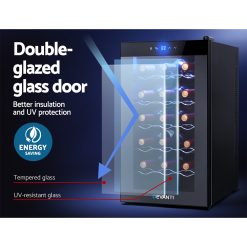 Devanti Wine Fridge Cooler 18 Bottles 13 WC 50A 18B BK 202502281900 05