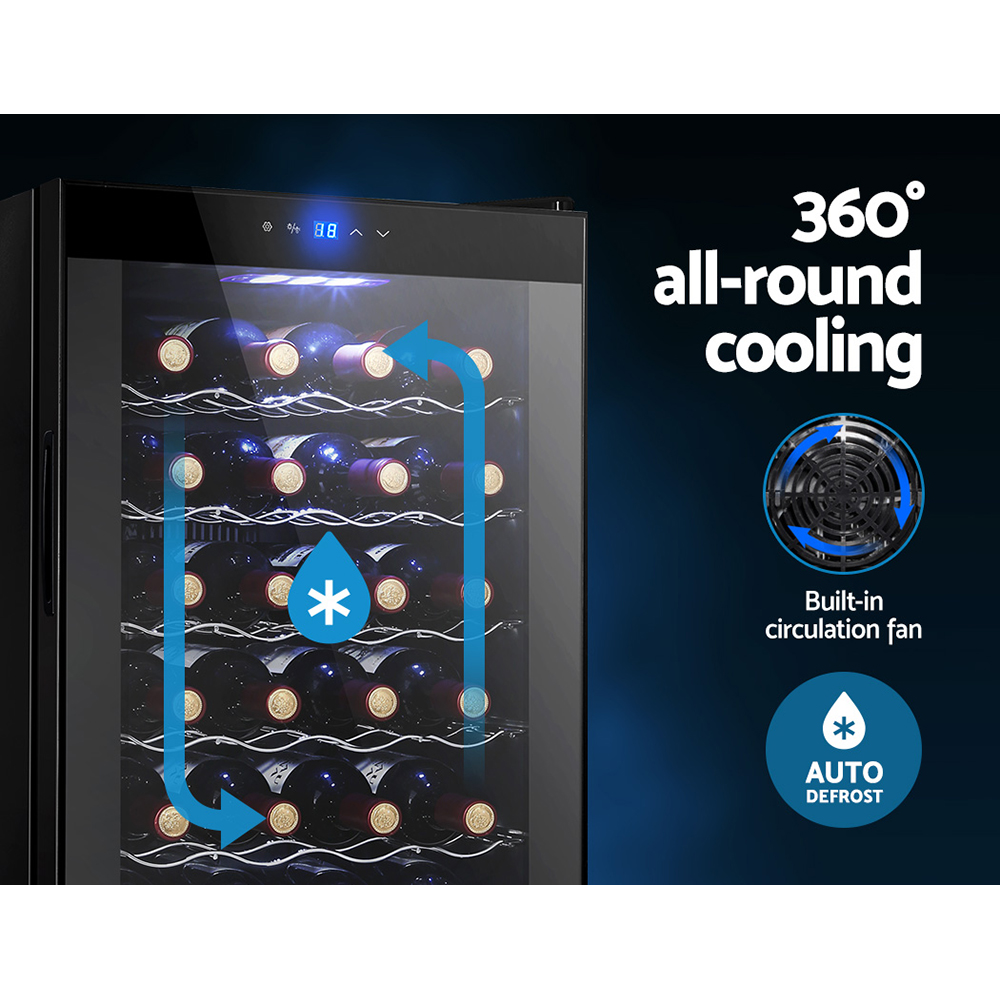 Devanti Wine Fridge Cooler 28 Bottles 4 Devanti Wine Fridge Cooler 28 Bottles - Image 4