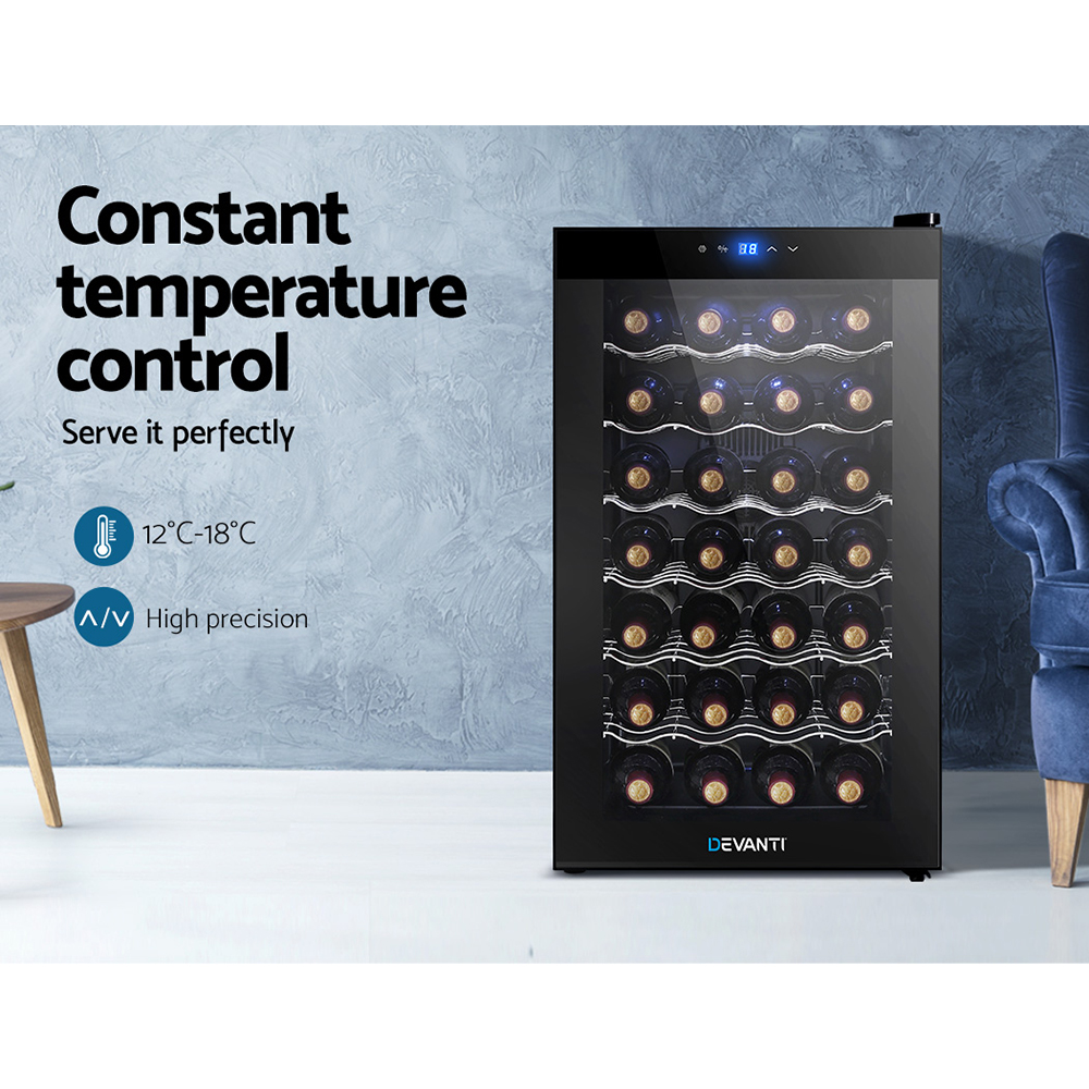 Devanti Wine Fridge Cooler 28 Bottles 5 Devanti Wine Fridge Cooler 28 Bottles - Image 5