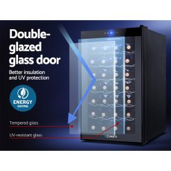 Devanti Wine Fridge Cooler 28 Bottles 13 WC 70A 28B BK 202502281900 05
