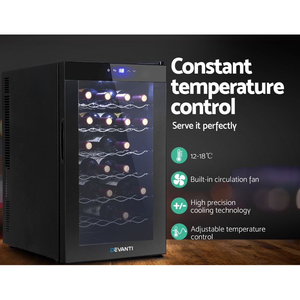 Devanti Wine Fridge Cooler 28 Bottles 7 Devanti Wine Fridge Cooler 28 Bottles - Image 7