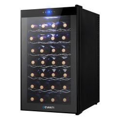 Devanti Wine Fridge Cooler 28 Bottles 15 WC 70A 28B BK 202502281900 07